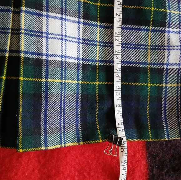 Vintage Rothmar Of Scotland plaid pleated wool skirt size 14 - Picture 5 of 8